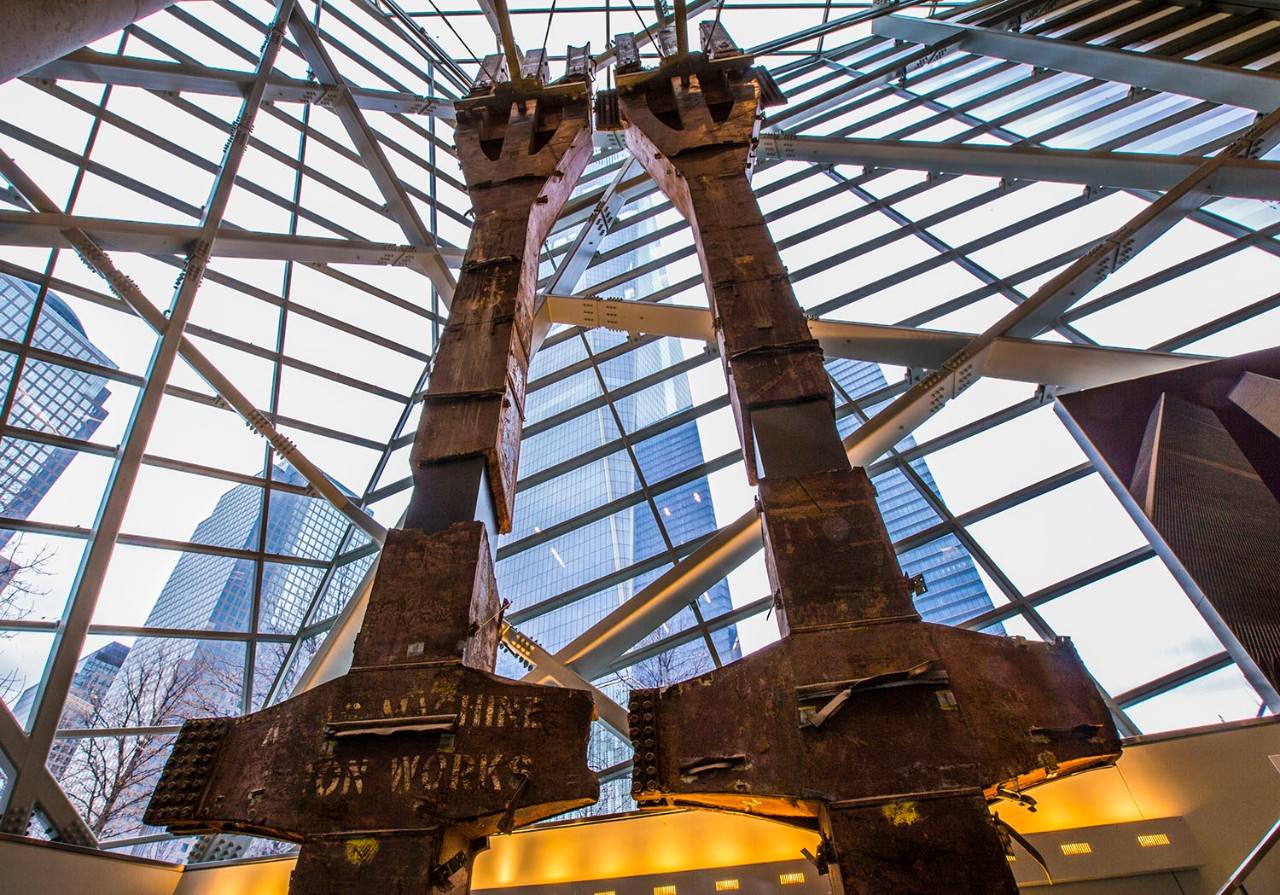 The 9/11 Memorial and Museum Steel Beams Inside the 9/11 Museum